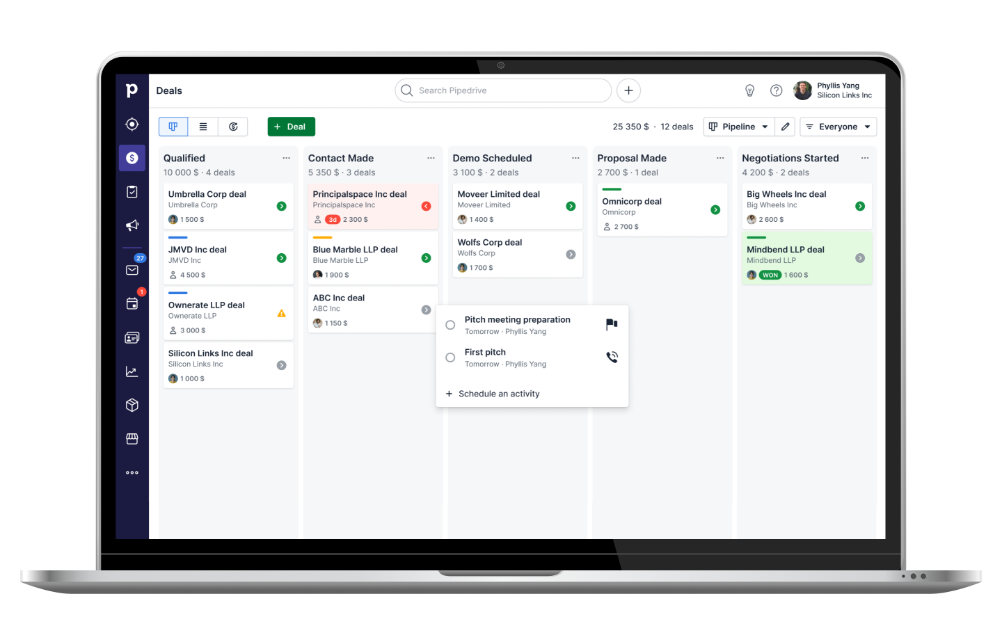 sales tracking software pipedrive
