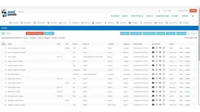 enterprise asset management software asset panda
