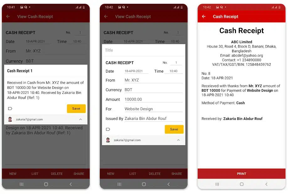 Aplikasi Kwitansi - Cash Receipt