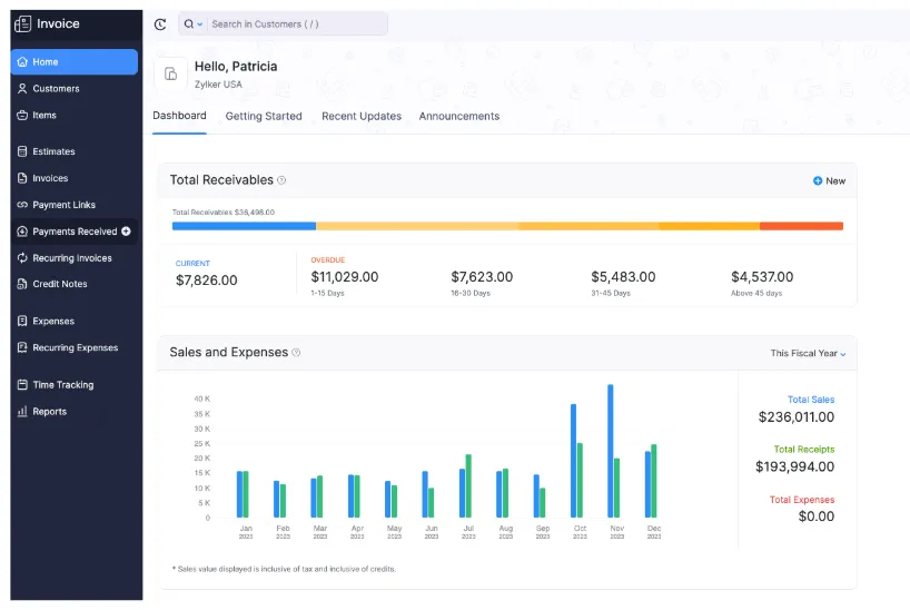 Zoho Invoice