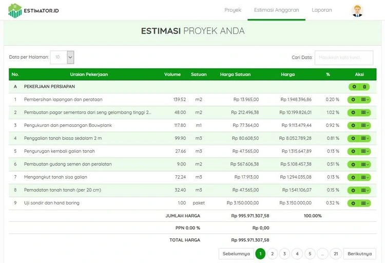 estimator-dashboard