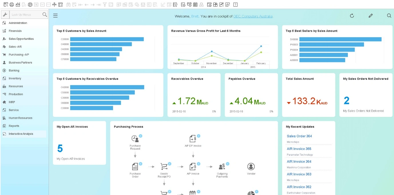 sap hana business one