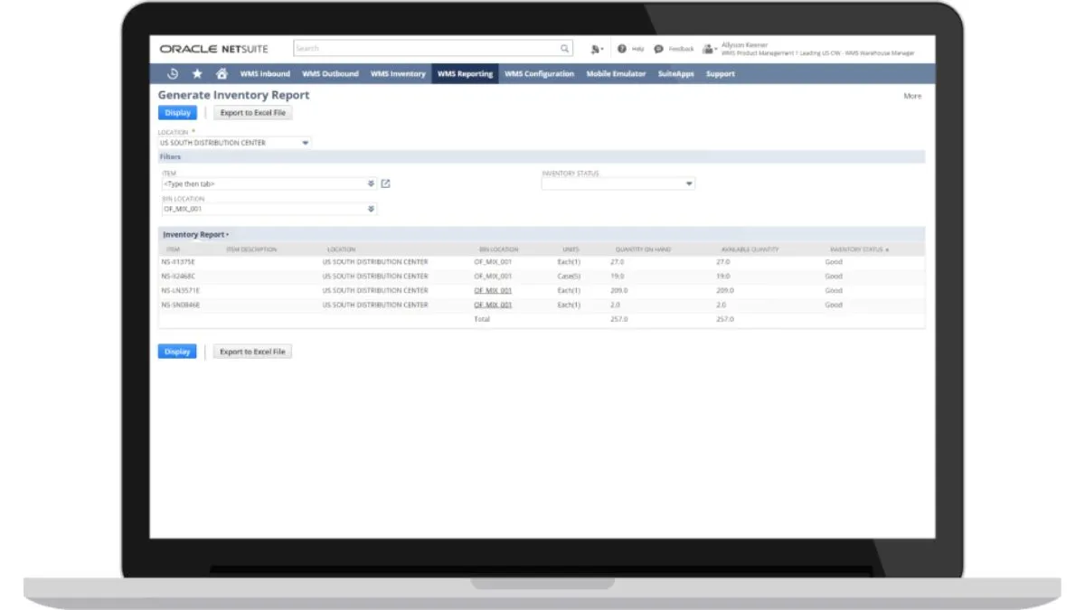 Aplikasi WMS Oracle Netsuite